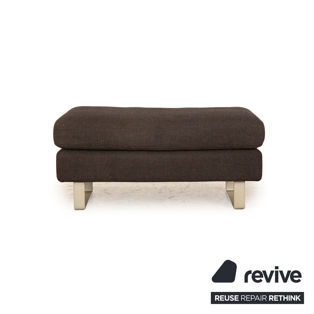 Cor Conseta Stoff Sofa Garnitur Grau Zweisitzer Hocker Couch