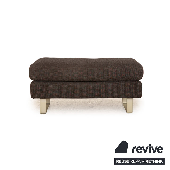 Cor Conseta Stoff Sofa Garnitur Grau Zweisitzer Hocker Couch
