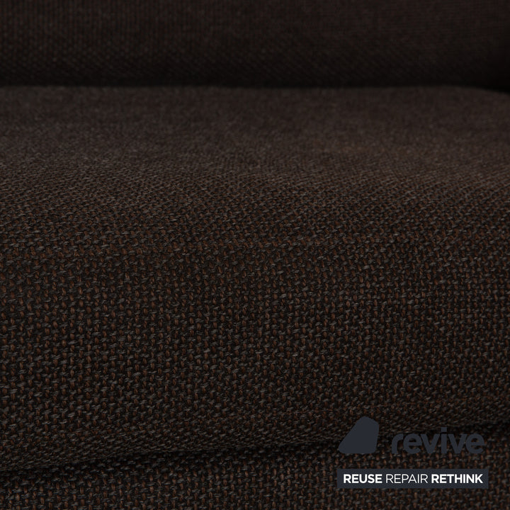 Cor Conseta Stoff Sofa Garnitur Grau Zweisitzer Hocker Couch