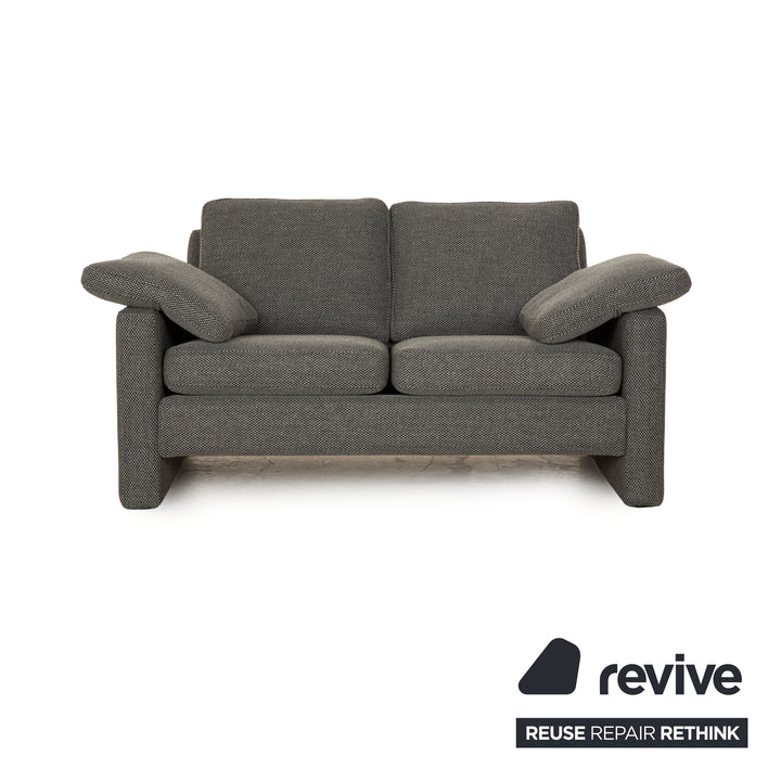 COR Conseta Stoff  Sofa Garnitur Grau Zweisitzer Sessel Grau  Neubezug
