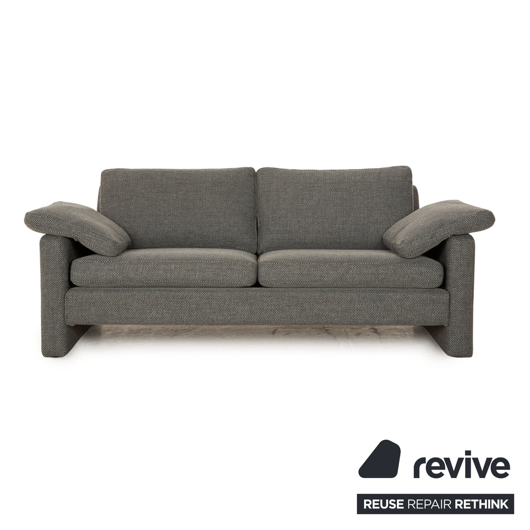 COR Conseta Stoff  Sofa Garnitur Grau Zweisitzer Sessel Grau  Neubezug