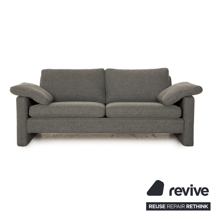 COR Conseta Stoff  Sofa Garnitur Grau Zweisitzer Sessel Grau  Neubezug