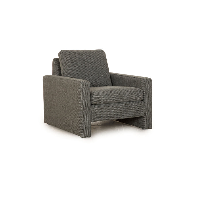 COR Conseta Stoff  Sofa Garnitur Grau Zweisitzer Sessel Grau  Neubezug