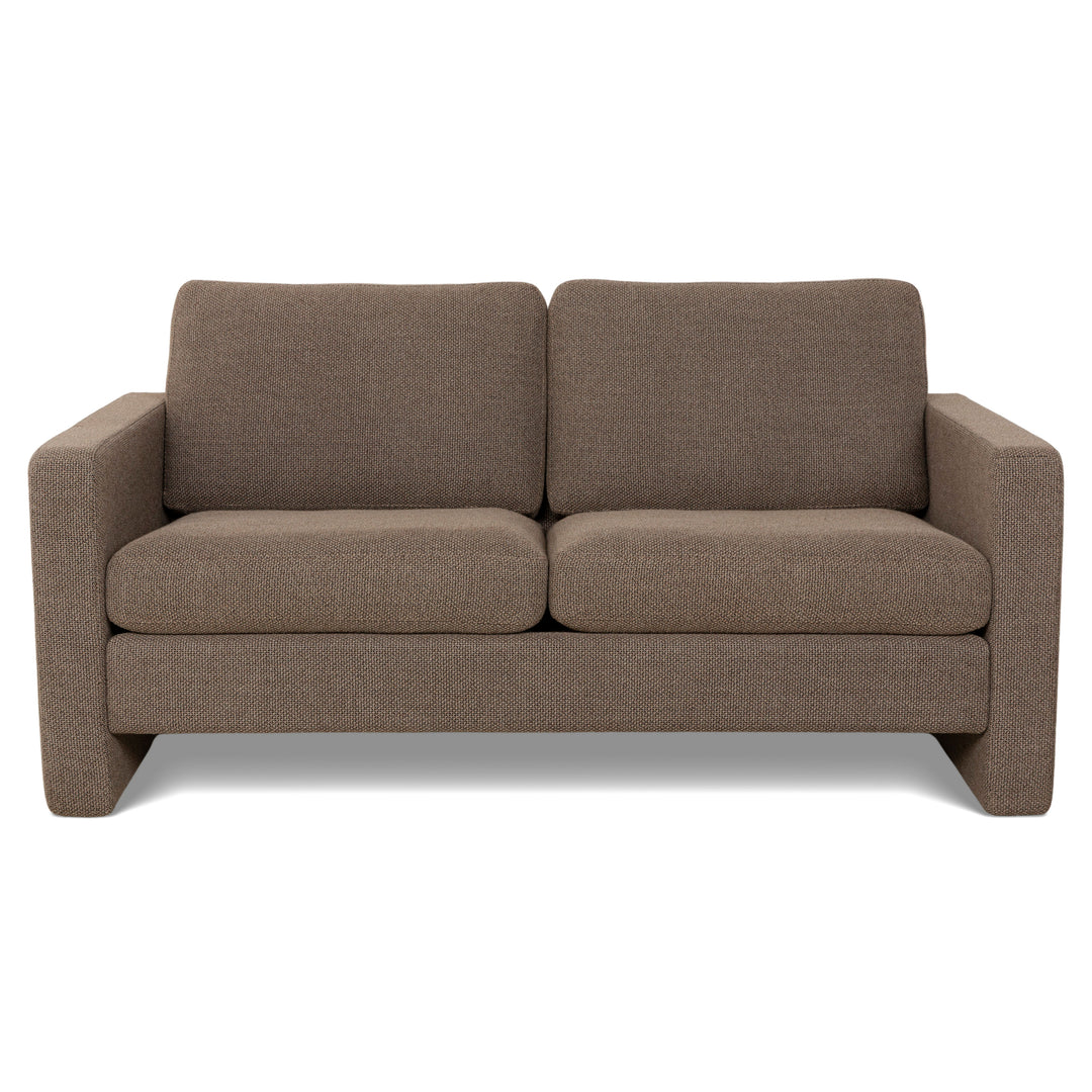 Canapé deux places en tissu beige marron Cor Conseta