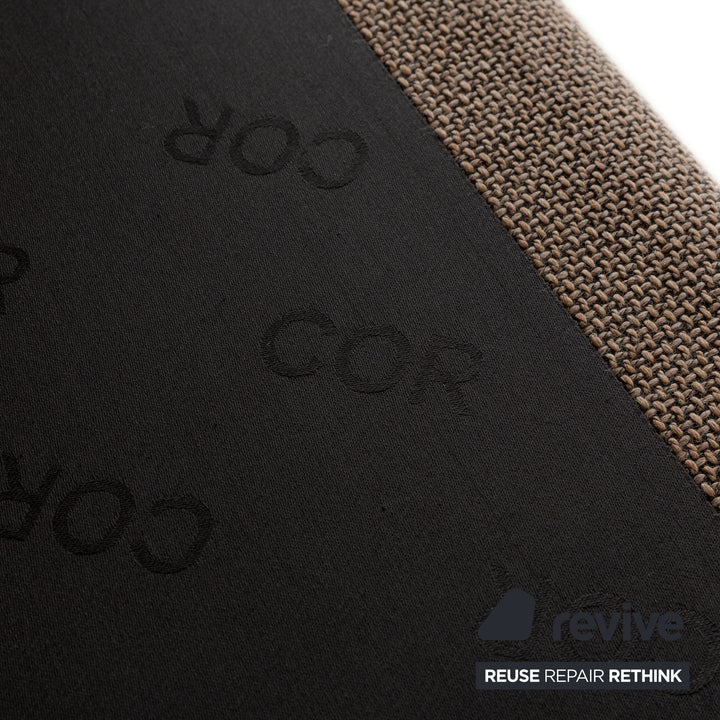 Cor Conseta Stoff Zweisitzer Beige Braun Sofa Couch