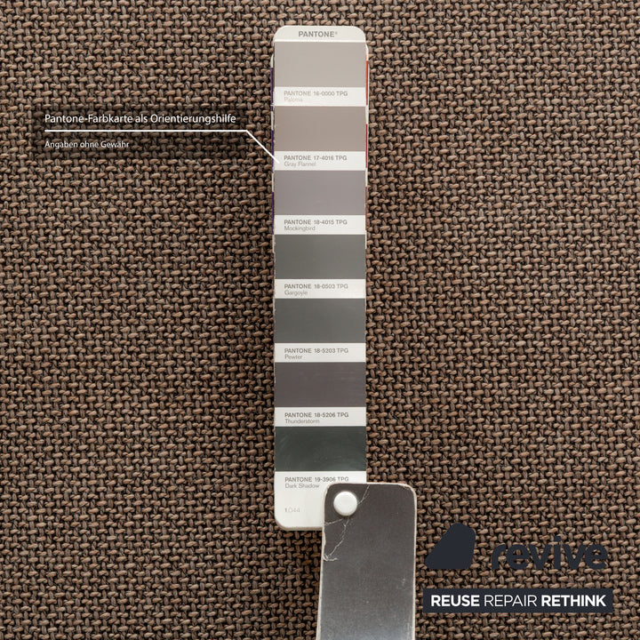 Canapé deux places en tissu beige marron Cor Conseta