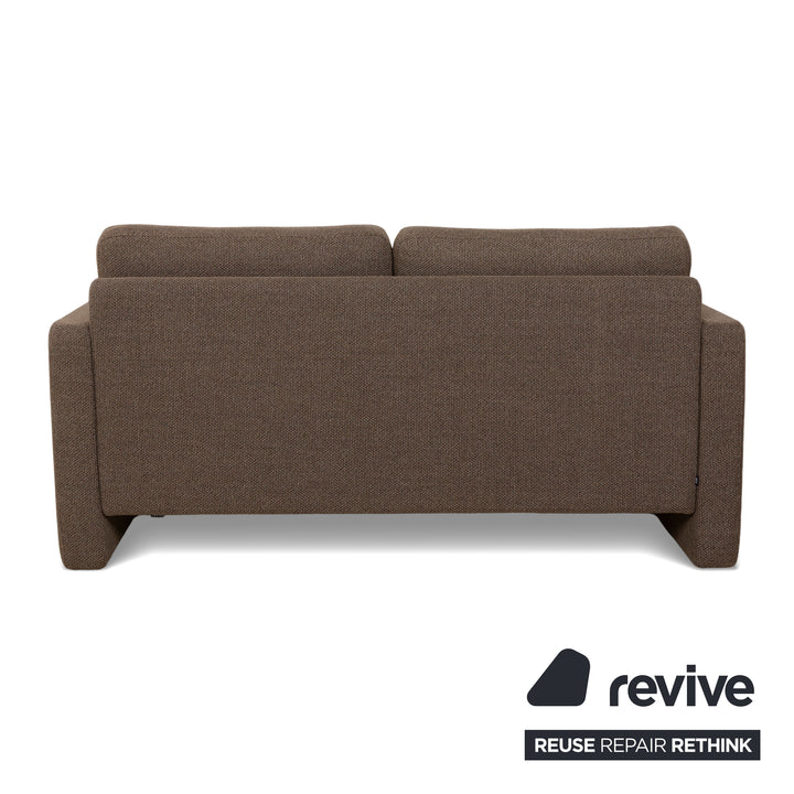 Canapé deux places en tissu beige marron Cor Conseta