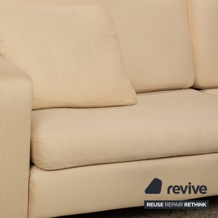 Cor Conseta Stoff Zweisitzer Creme Beige Sofa Couch