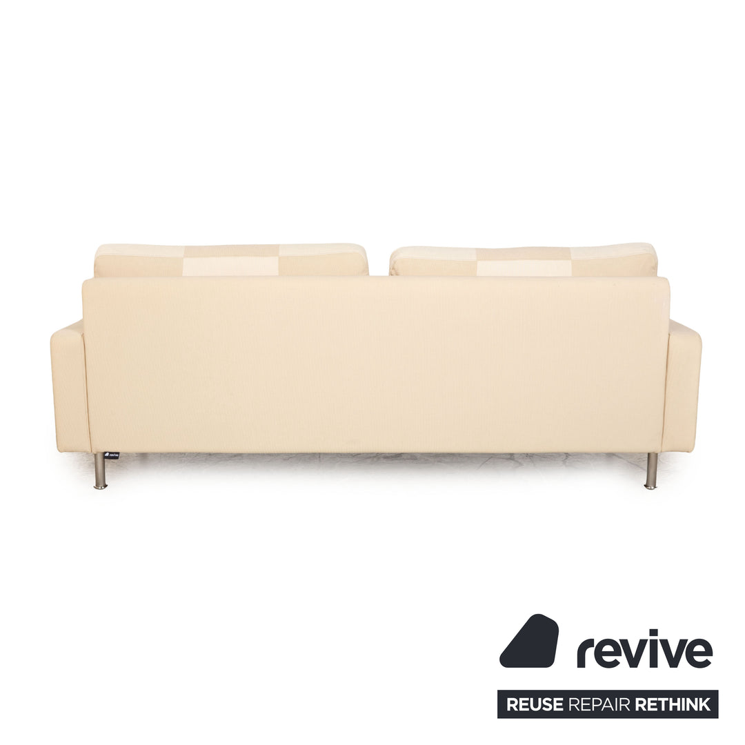 Canapé deux places en tissu Cor Conseta, beige crème