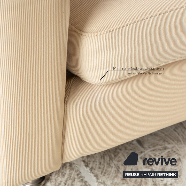 Cor Conseta Stoff Zweisitzer Creme Beige Sofa Couch