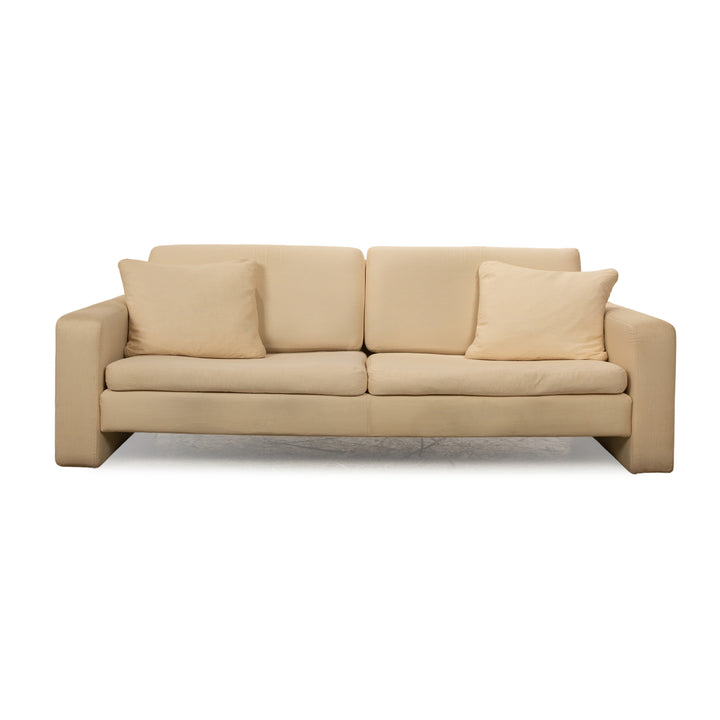 Cor Conseta Fabric Two Seater Cream Beige Sofa Couch