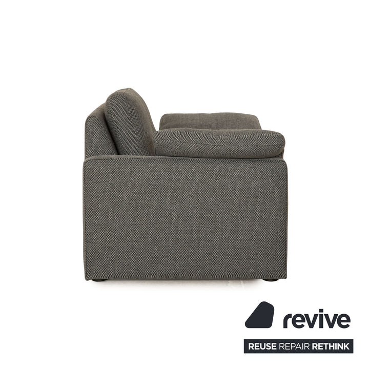 COR Conseta Stoff Zweisitzer Grau 2er Sofa Neubezug