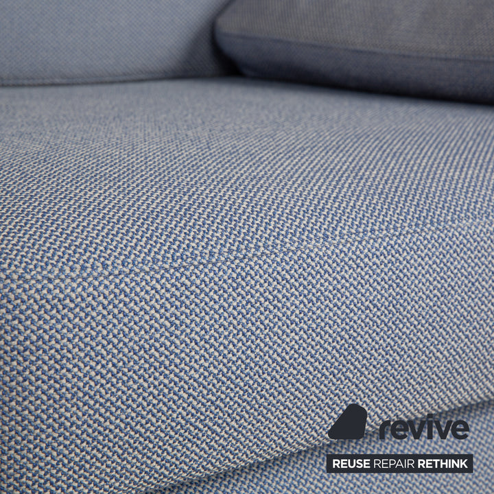 COR Conseta Stoff Chrom Zweisitzer Grau Blau Sofa Couch