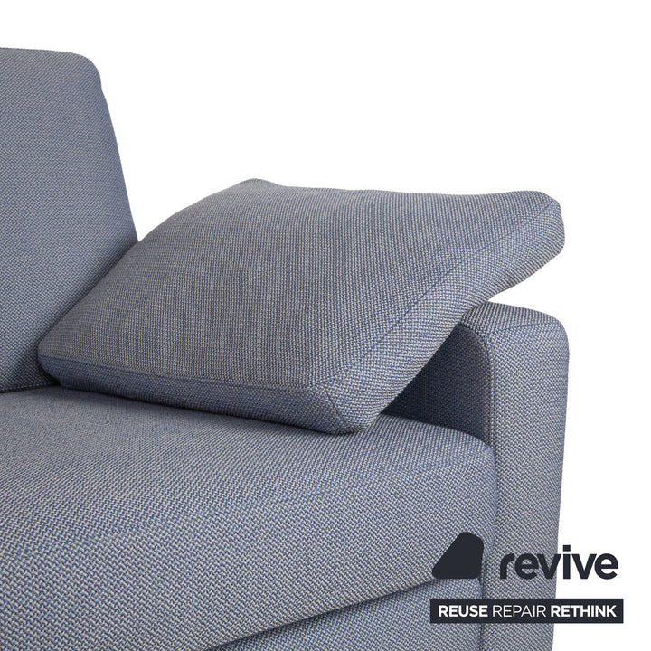 COR Conseta Stoff Chrom Zweisitzer Grau Blau Sofa Couch
