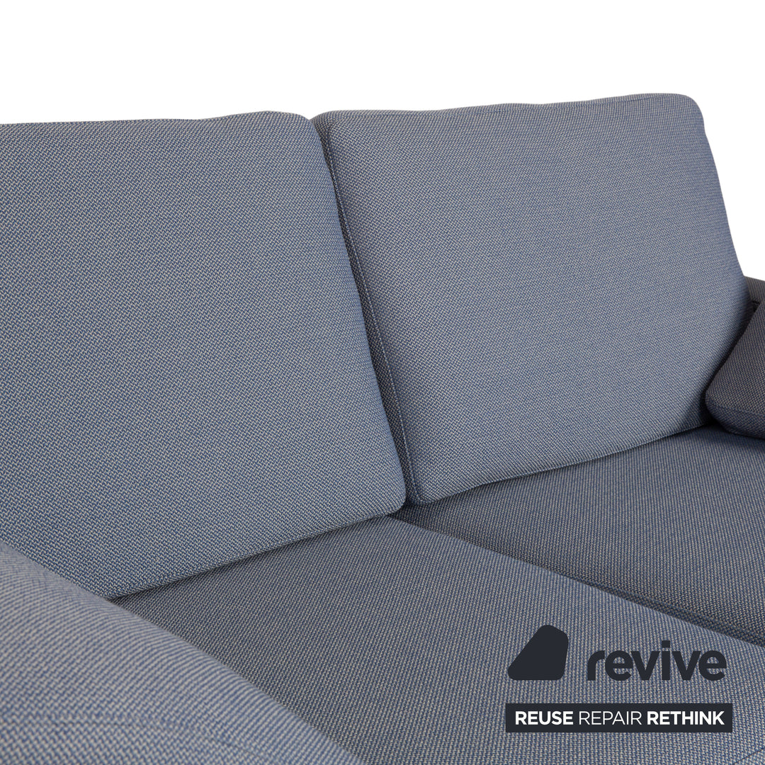 COR Conseta Stoff Chrom Zweisitzer Grau Blau Sofa Couch