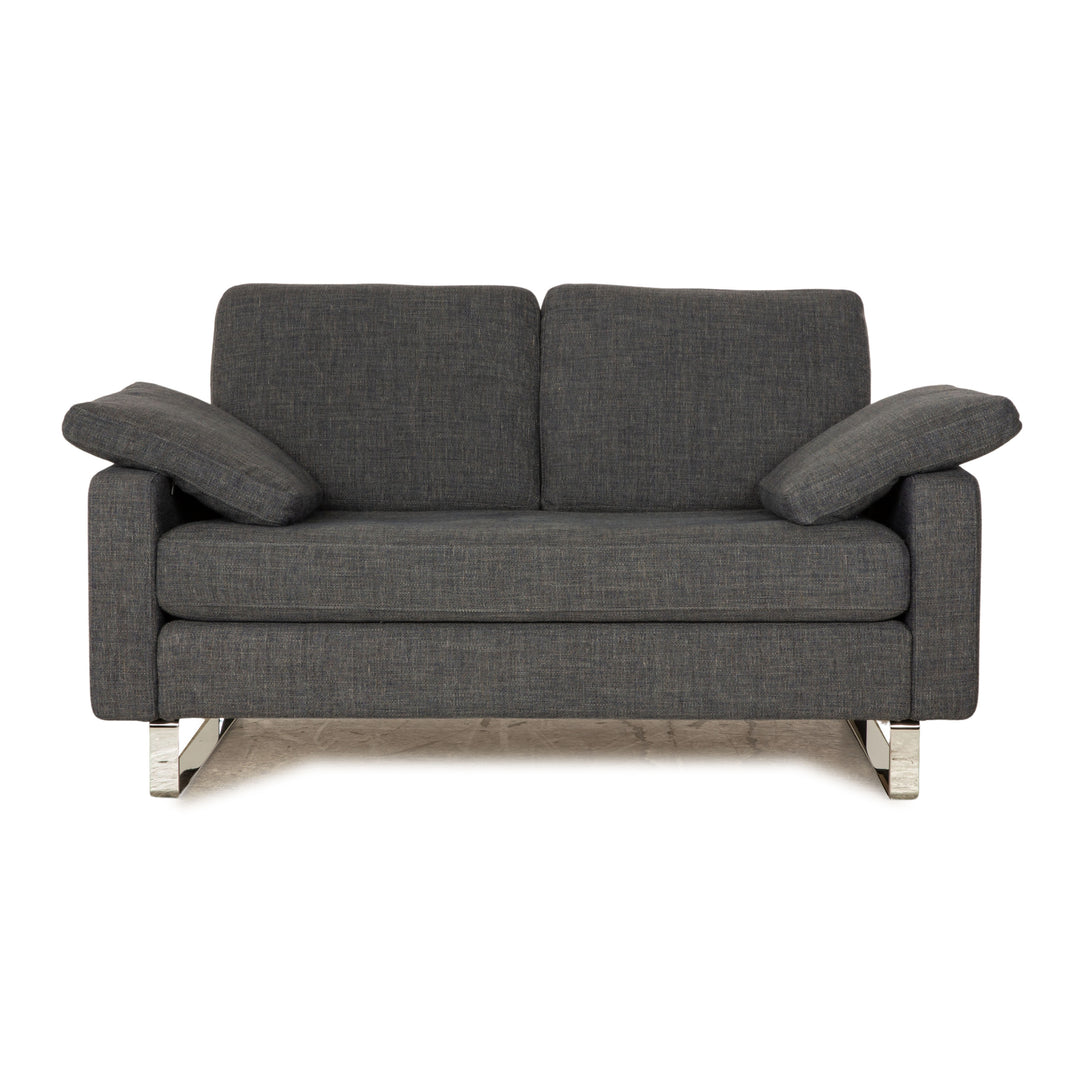 Cor Conseta Stoff Zweisitzer Grau Blau Sofa Couch