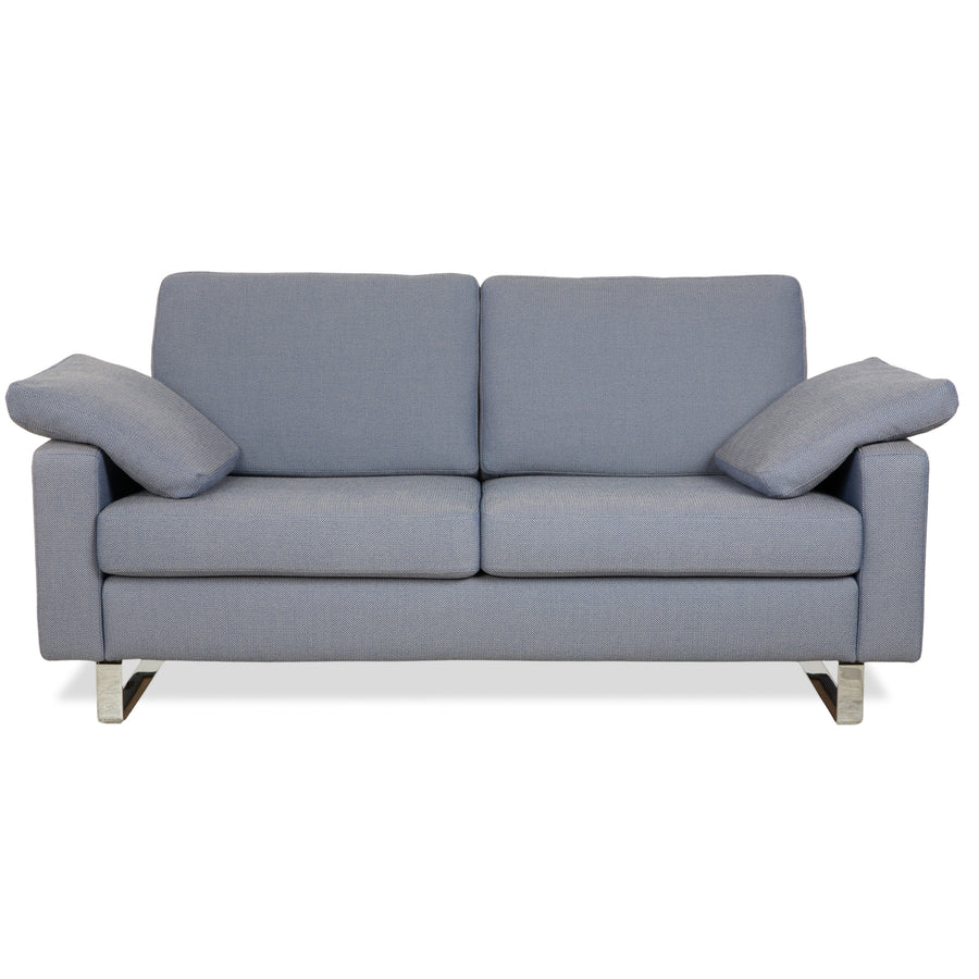 COR Conseta Stoff Chrom Zweisitzer Grau Blau Sofa Couch