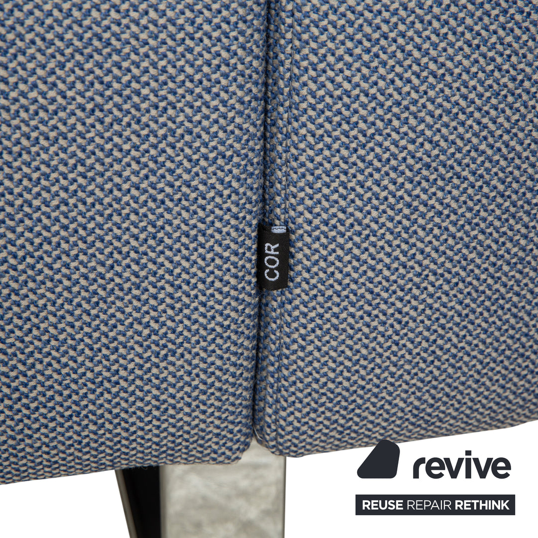 Canapé deux places en tissu Cor Conseta, gris bleu