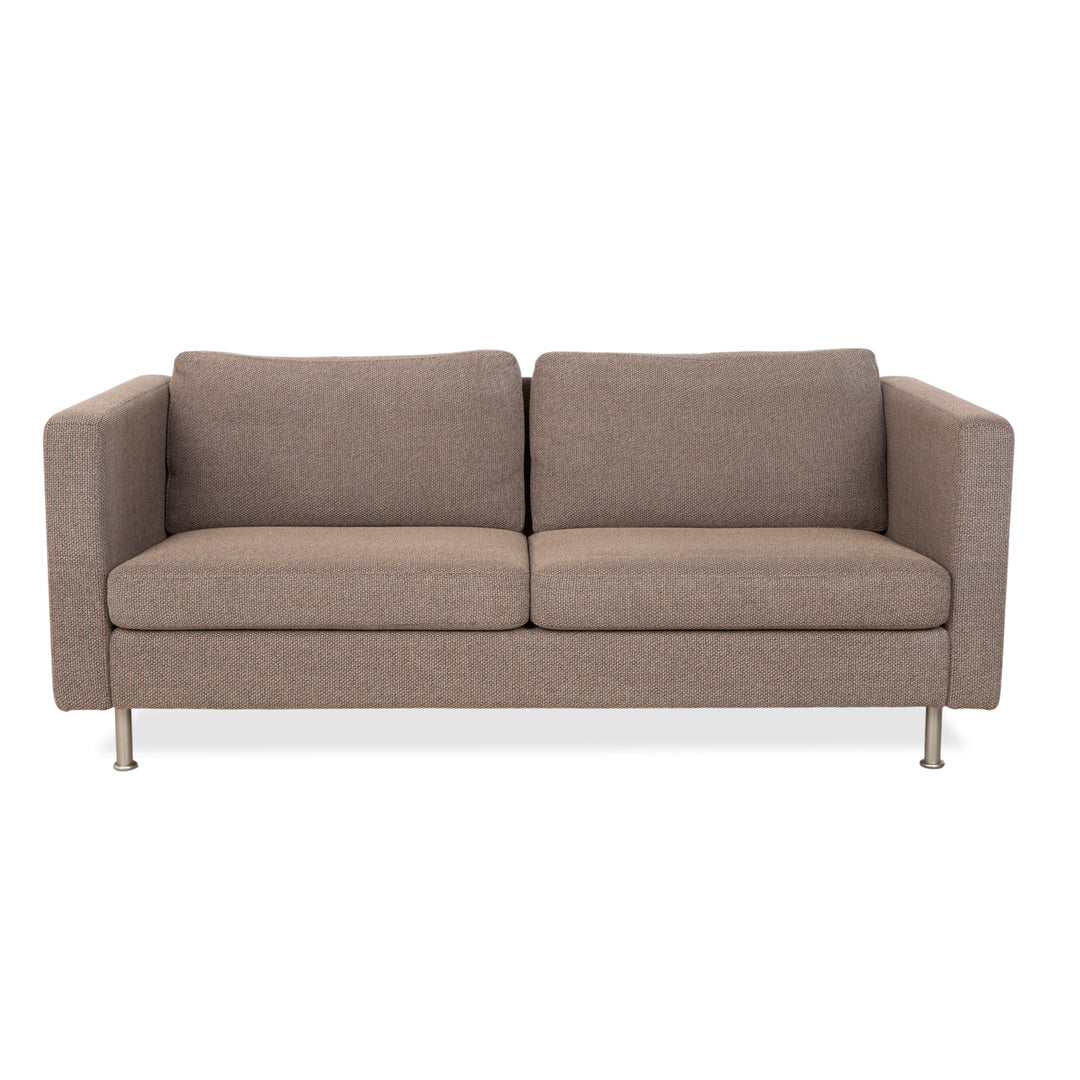 COR Conseta Stoff Zweisitzer Grau Braun Sofa Couch