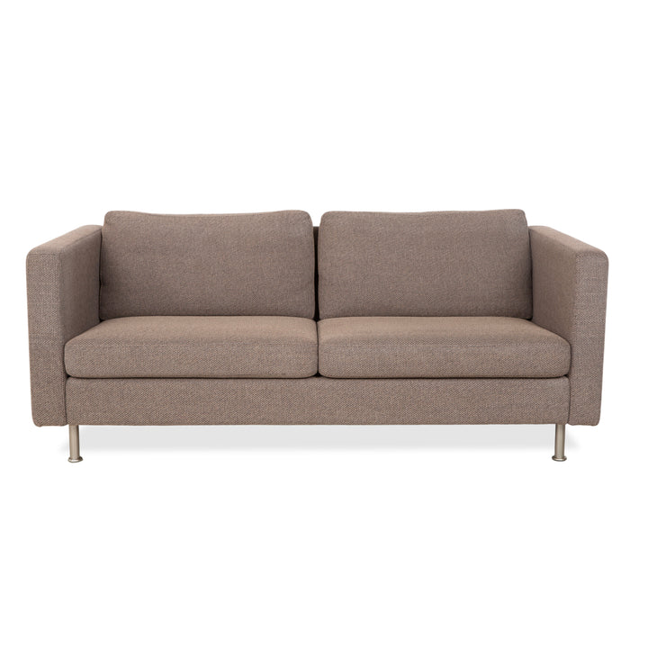 COR Conseta Stoff Zweisitzer Grau Braun Sofa Couch