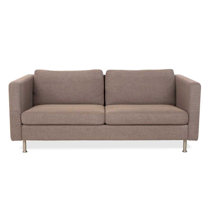 COR Conseta Stoff Zweisitzer Grau Braun Sofa Couch