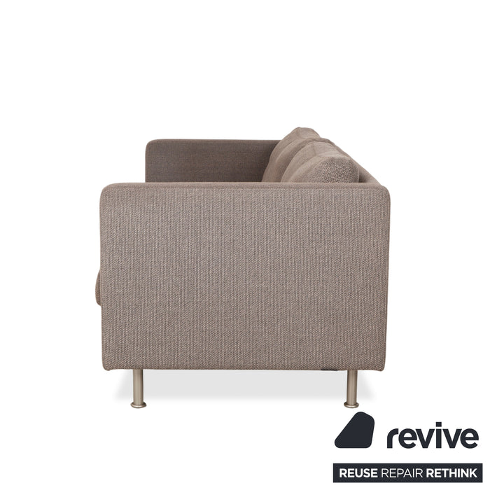 COR Conseta Stoff Zweisitzer Grau Braun Sofa Couch