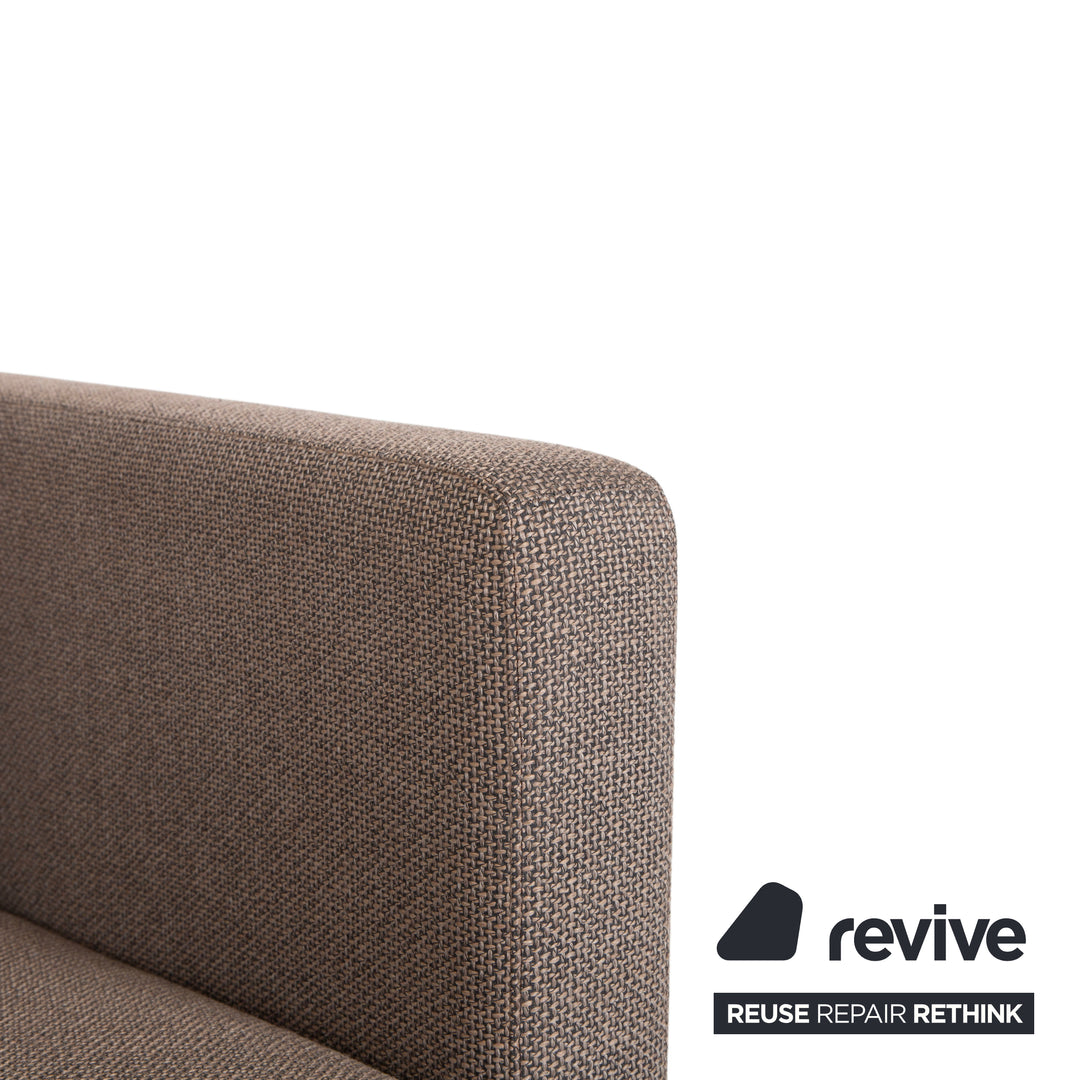 COR Conseta Stoff Zweisitzer Grau Braun Sofa Couch