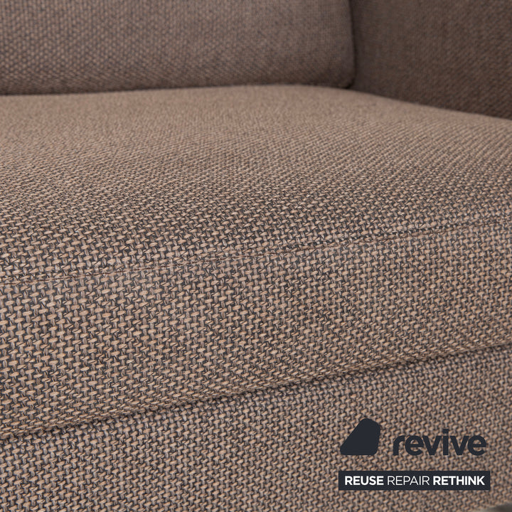 COR Conseta Stoff Zweisitzer Grau Braun Sofa Couch