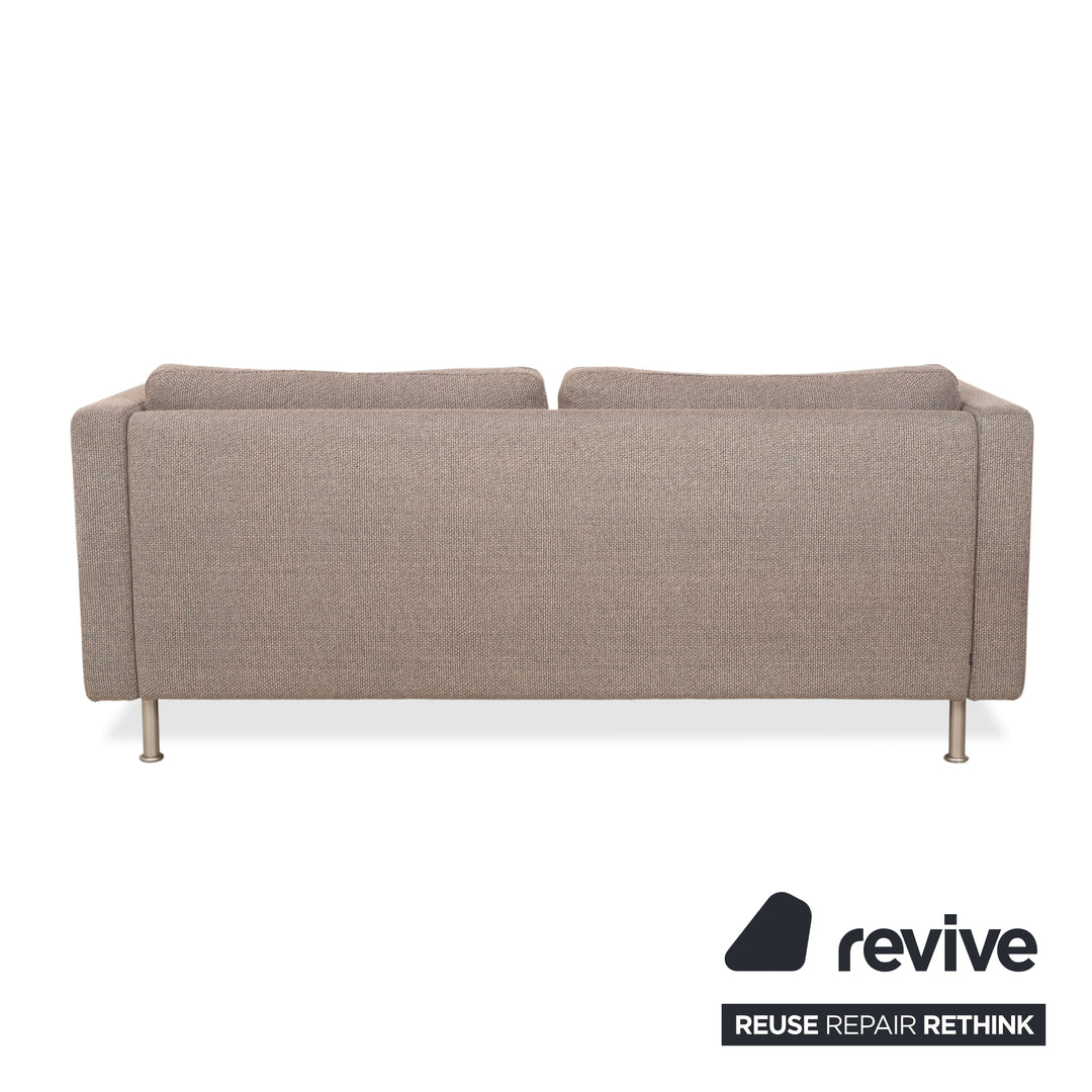 COR Conseta Stoff Zweisitzer Grau Braun Sofa Couch
