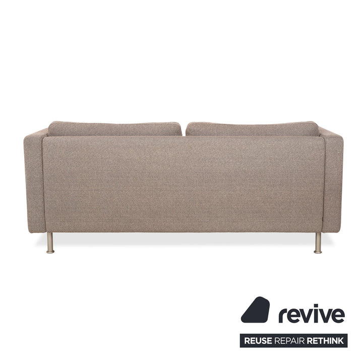 COR Conseta Stoff Zweisitzer Grau Braun Sofa Couch