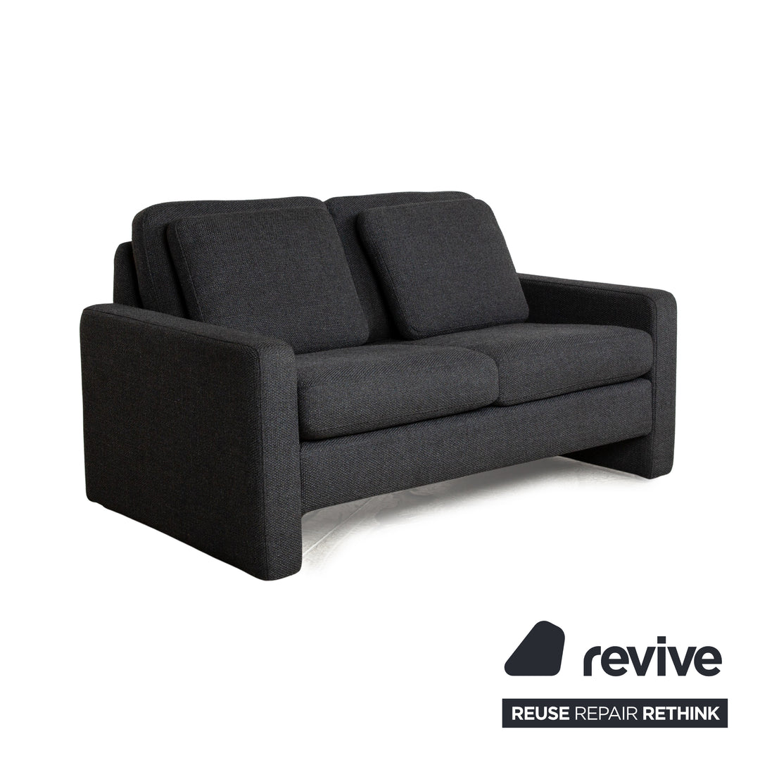 Cor Conseta Stoff Zweisitzer Grau Sofa Couch