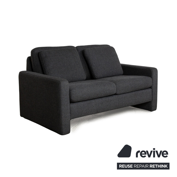 Cor Conseta Stoff Zweisitzer Grau Sofa Couch