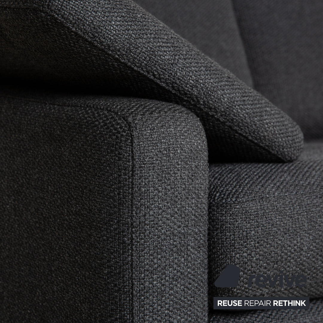 Cor Conseta Stoff Zweisitzer Grau Sofa Couch
