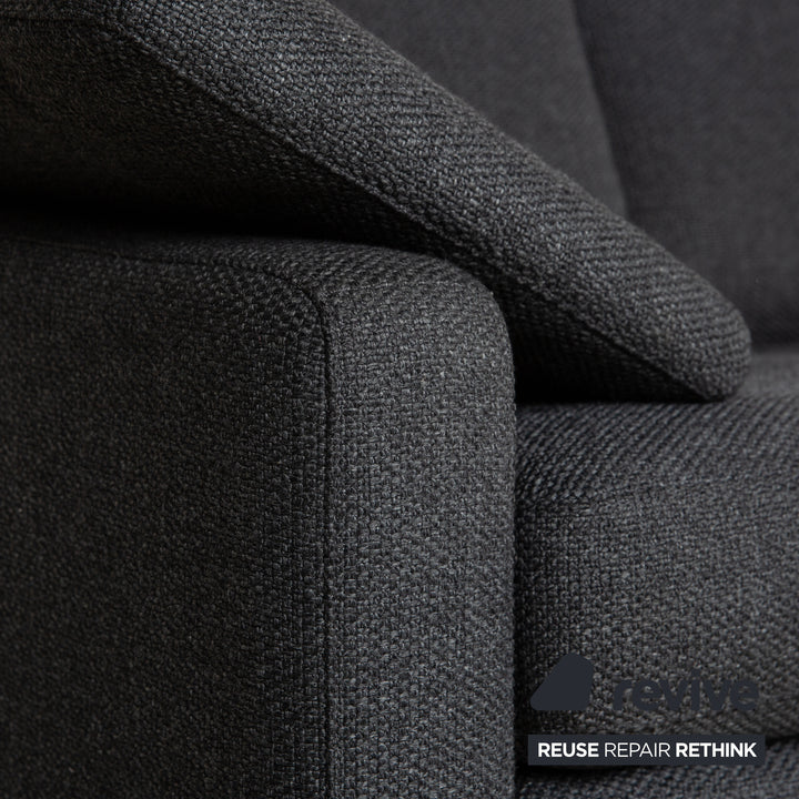 Cor Conseta Stoff Zweisitzer Grau Sofa Couch