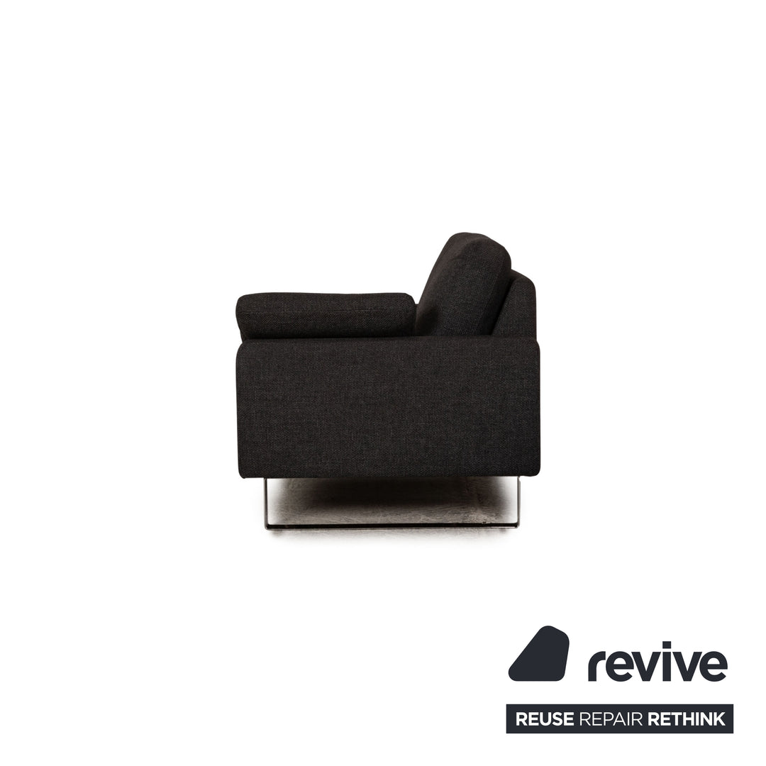 Cor Conseta Stoff Zweisitzer Grau Sofa Couch