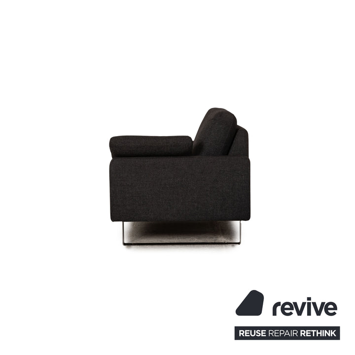 Cor Conseta Stoff Zweisitzer Grau Sofa Couch