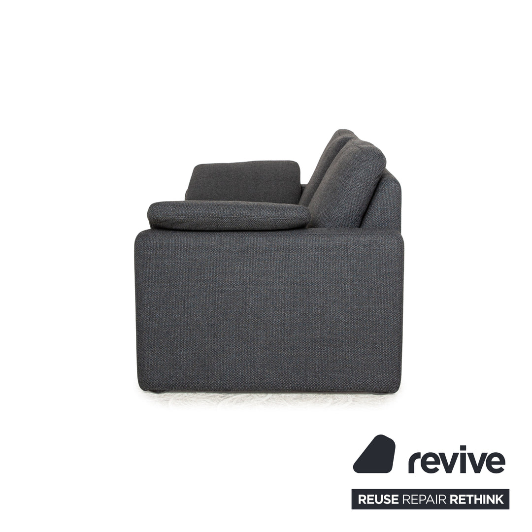 Cor Conseta Stoff Zweisitzer Grau Sofa Couch