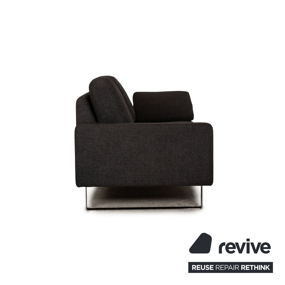 Cor Conseta Stoff Zweisitzer Grau Sofa Couch
