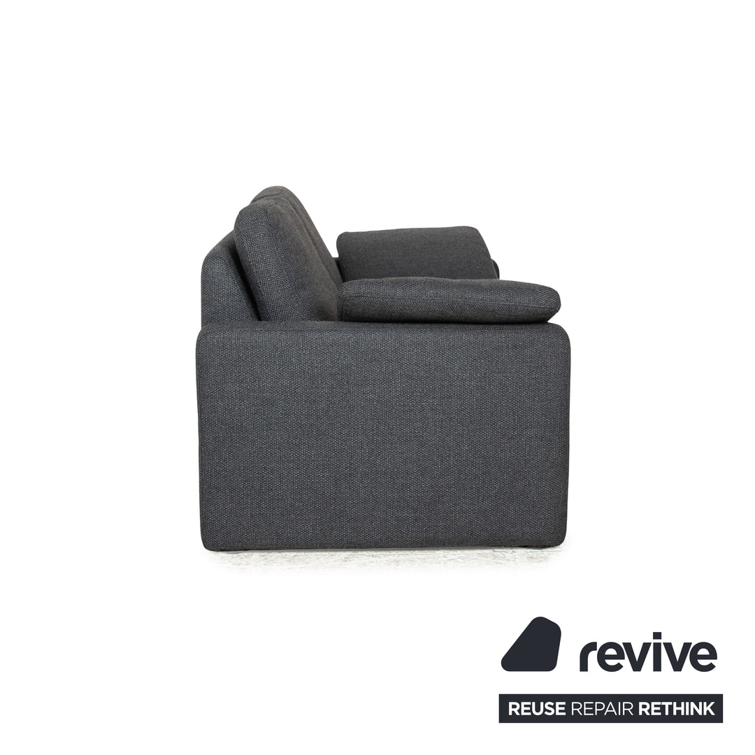 Cor Conseta Stoff Zweisitzer Grau Sofa Couch