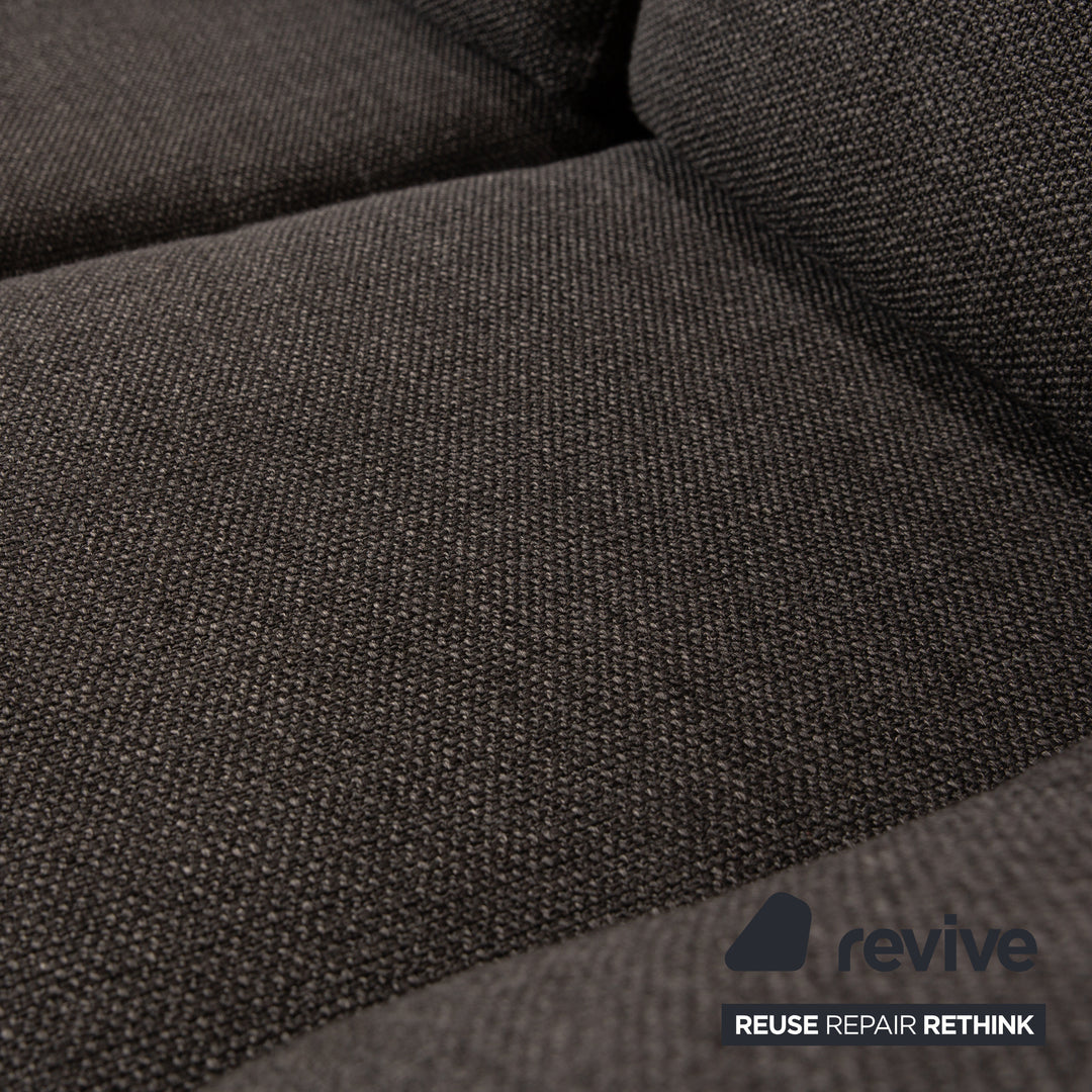 Cor Conseta Stoff Zweisitzer Grau Sofa Couch