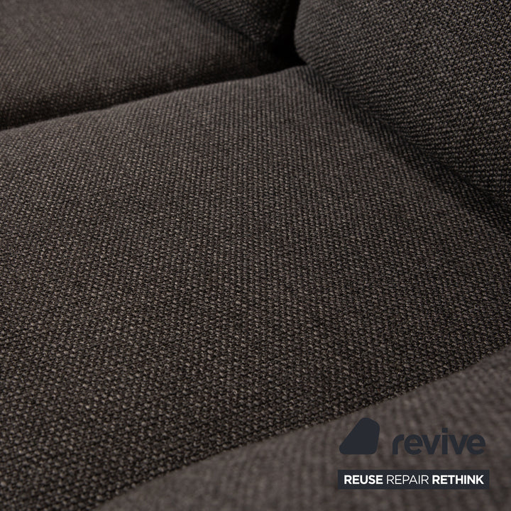 Cor Conseta Stoff Zweisitzer Grau Sofa Couch
