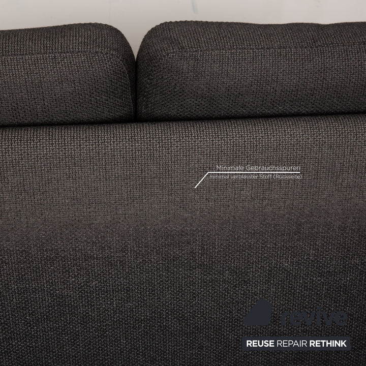 Cor Conseta Stoff Zweisitzer Grau Sofa Couch