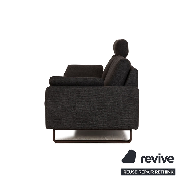 Cor Conseta Stoff Zweisitzer Grau Sofa Couch