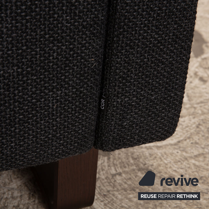 Cor Conseta Stoff Zweisitzer Grau Sofa Couch