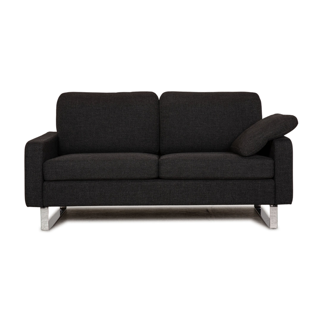 Cor Conseta Stoff Zweisitzer Grau Sofa Couch