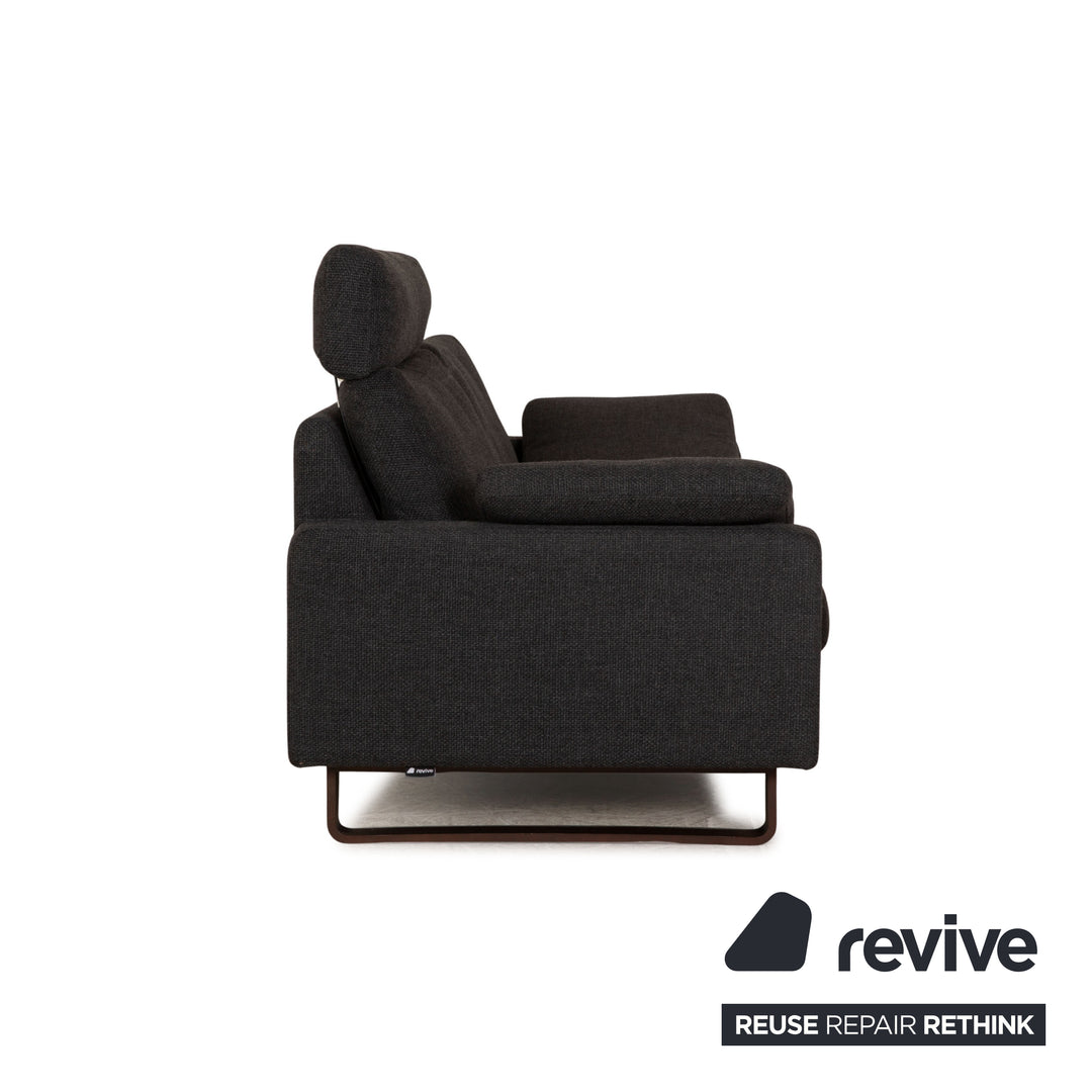 Cor Conseta Stoff Zweisitzer Grau Sofa Couch
