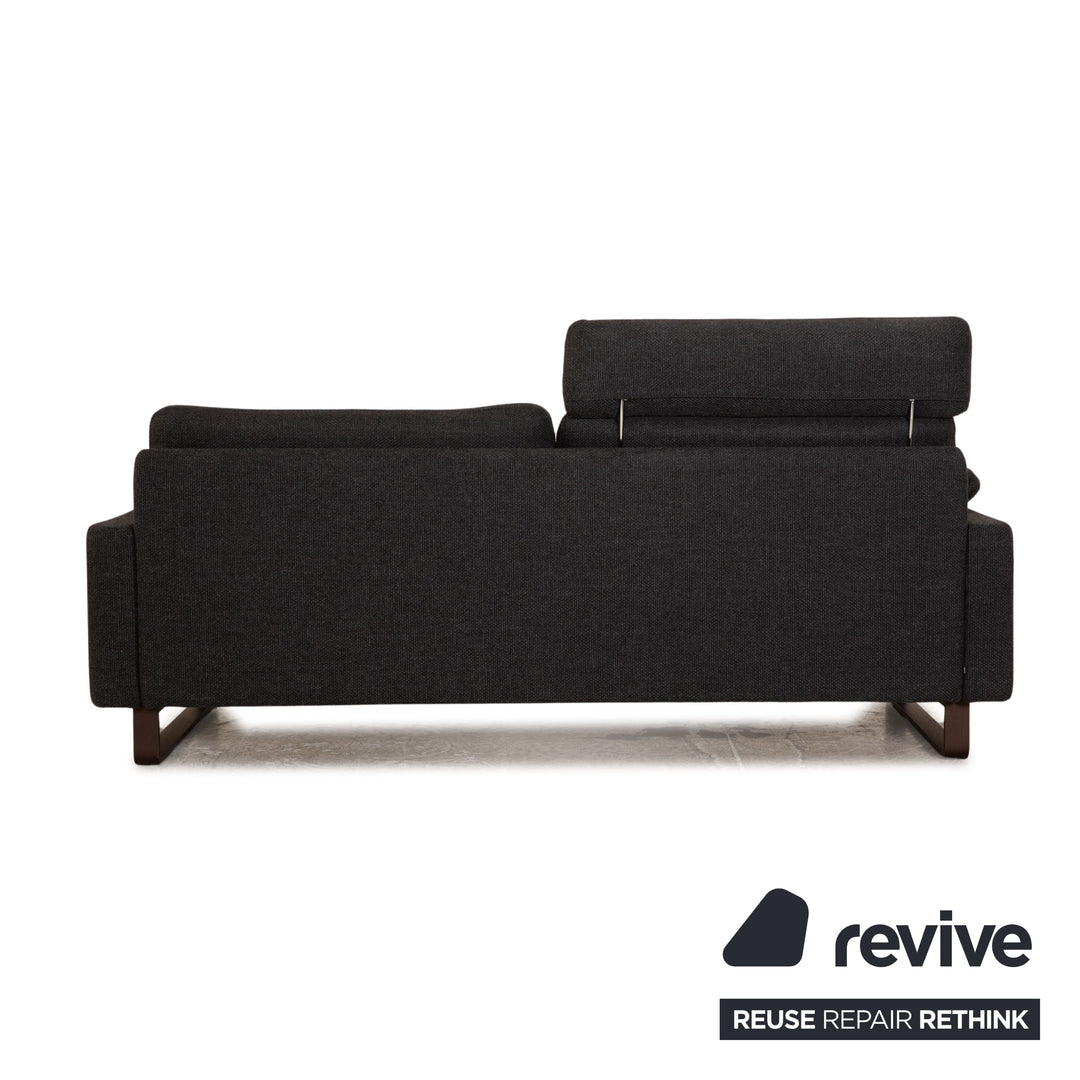 Cor Conseta Stoff Zweisitzer Grau Sofa Couch