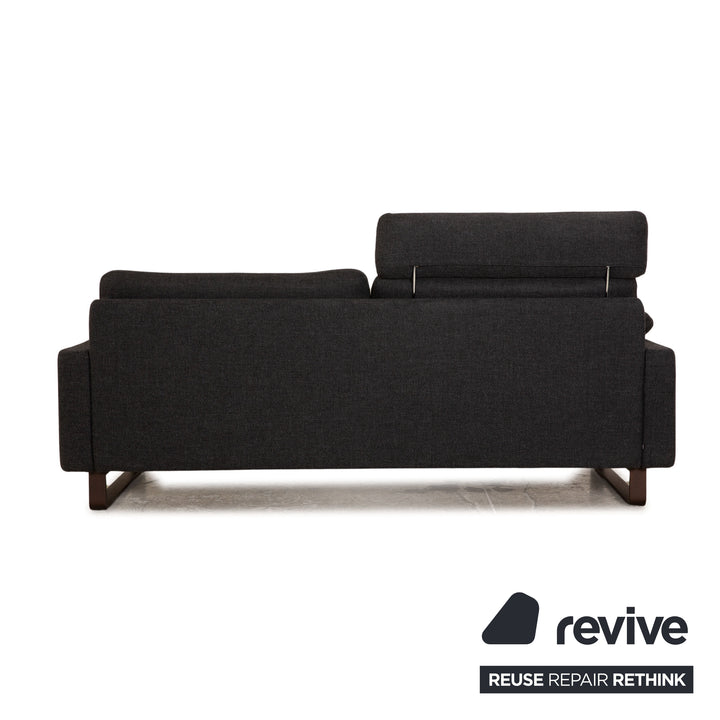 Cor Conseta Stoff Zweisitzer Grau Sofa Couch