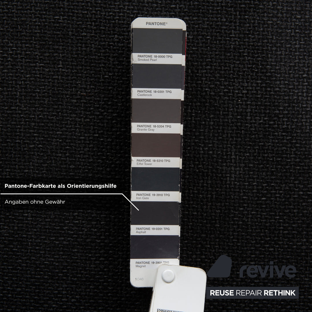 Cor Conseta Stoff Zweisitzer Grau Sofa Couch Kopfstütze