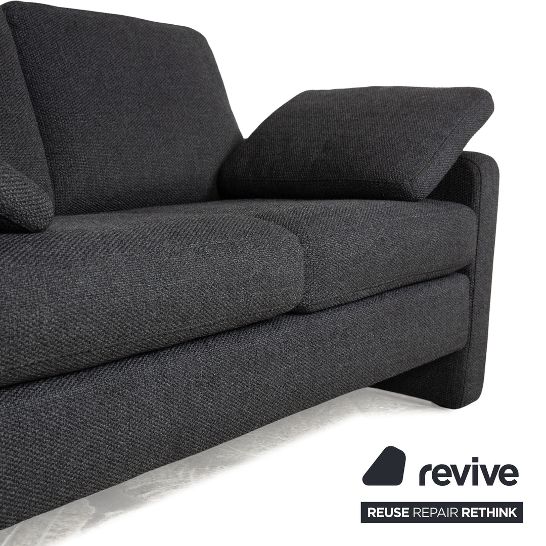 Cor Conseta Stoff Zweisitzer Grau Sofa Couch
